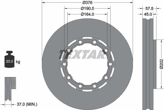 Textar 93193400 - Bremžu diski autospares.lv