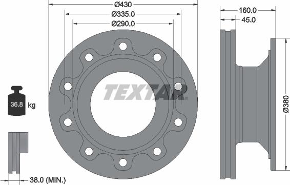 Textar 93193200 - Bremžu diski autospares.lv