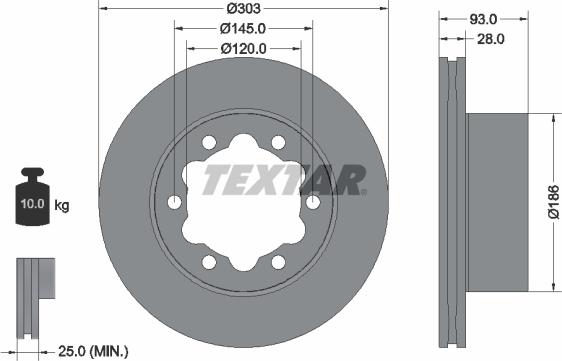 Textar 93143405 - Bremžu diski www.autospares.lv