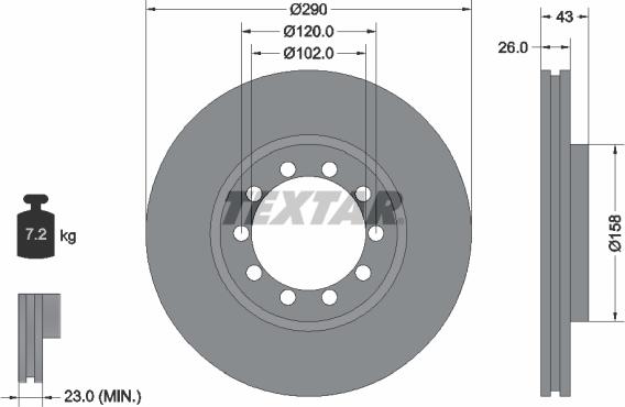 Textar 93117500 - Bremžu diski www.autospares.lv