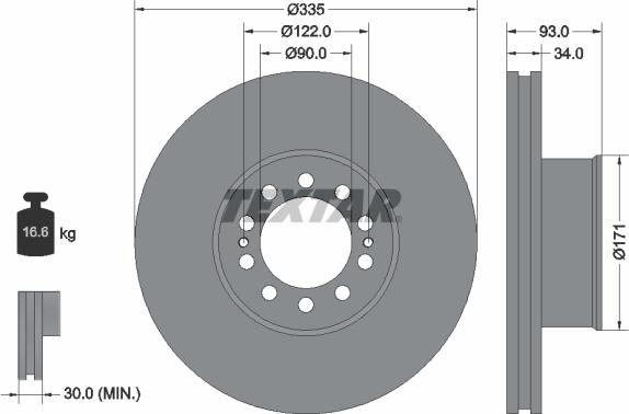 Textar 93138000 - Brake Disc www.autospares.lv