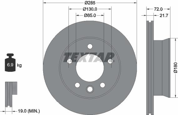 Textar 93127800 - Bremžu diski www.autospares.lv