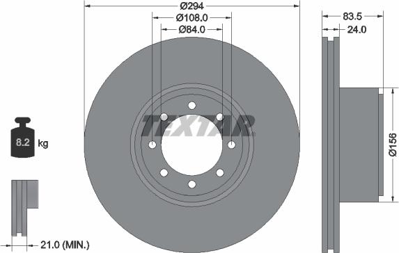 Textar 93175300 - Bremžu diski www.autospares.lv