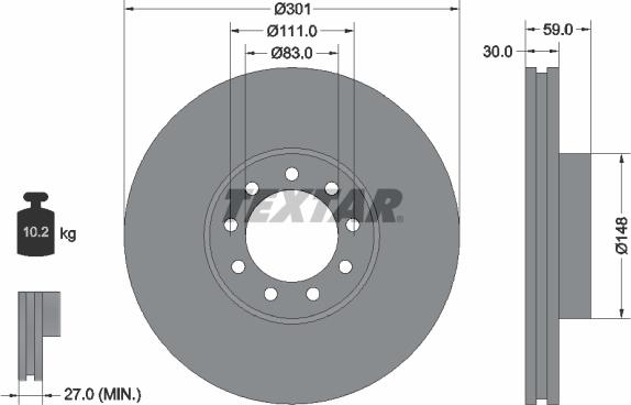 Textar 93177600 - Bremžu diski www.autospares.lv