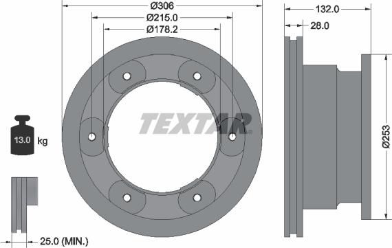 Textar 93177700 - Bremžu diski www.autospares.lv