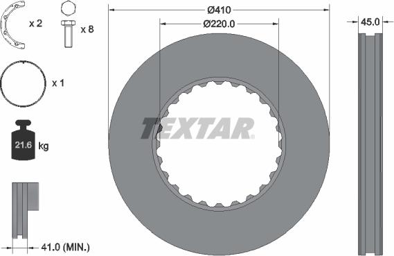 Textar 93322700 - Bremžu diski www.autospares.lv