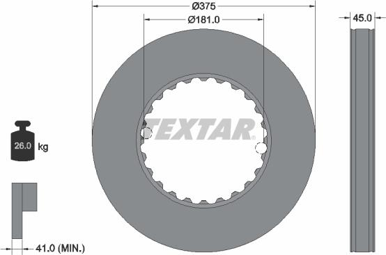 Textar 93291400 - Bremžu diski www.autospares.lv