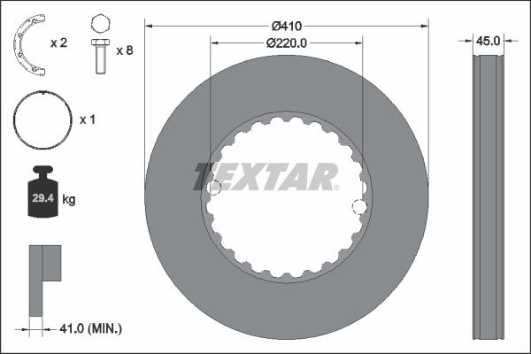 Textar 93291311 - Bremžu diski www.autospares.lv