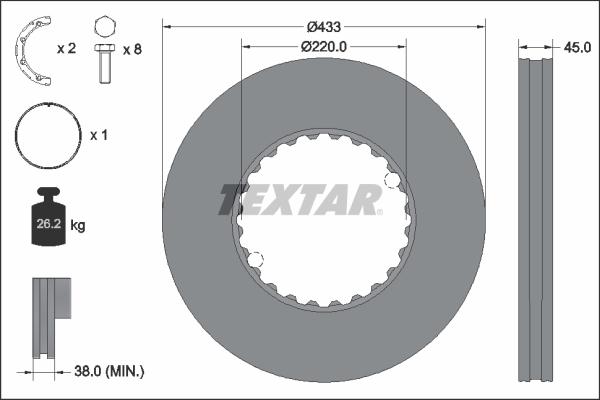 Textar 93272011 - Bremžu diski www.autospares.lv