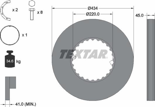 Textar 93272111 - Bremžu diski www.autospares.lv