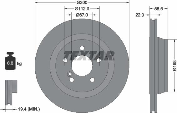 Textar 92099500 - Bremžu diski www.autospares.lv