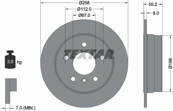 Textar 92099700 - Тормозной диск www.autospares.lv