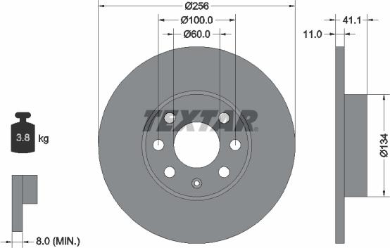 Textar 92091700 - Bremžu diski www.autospares.lv