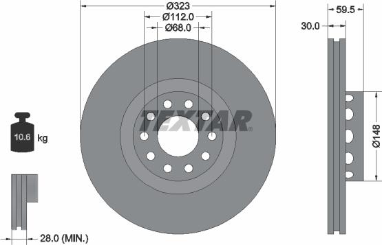 Textar 92098305 - Bremžu diski autospares.lv