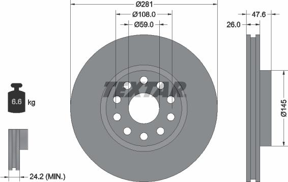 Textar 92093900 - Bremžu diski autospares.lv