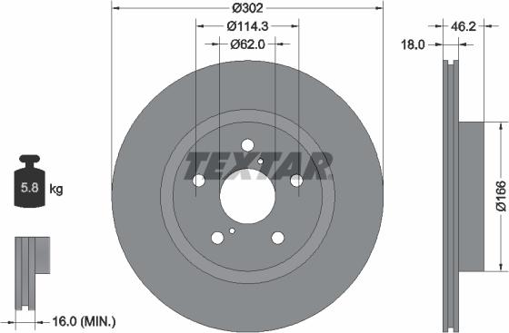 Textar 92093500 - Bremžu diski www.autospares.lv