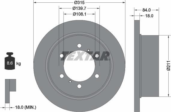 Textar 92093100 - Brake Disc www.autospares.lv