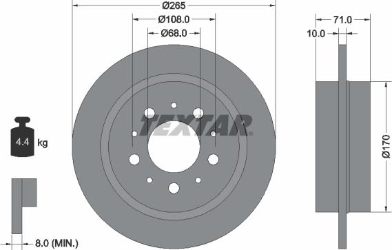 Textar 92097800 - Bremžu diski www.autospares.lv