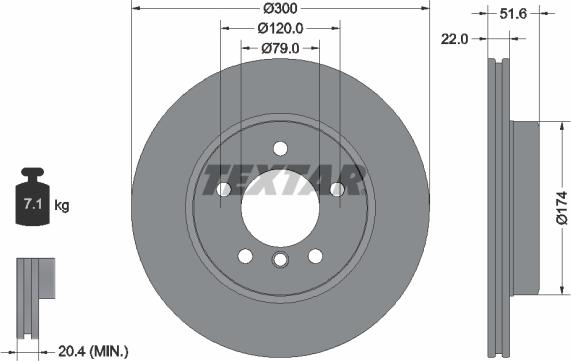 Textar 92097200 - Тормозной диск www.autospares.lv