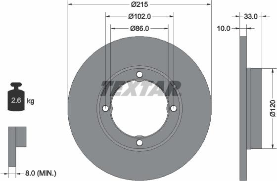 Textar 92043800 - Bremžu diski www.autospares.lv