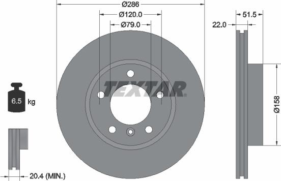 Textar 92055600 - Bremžu diski autospares.lv