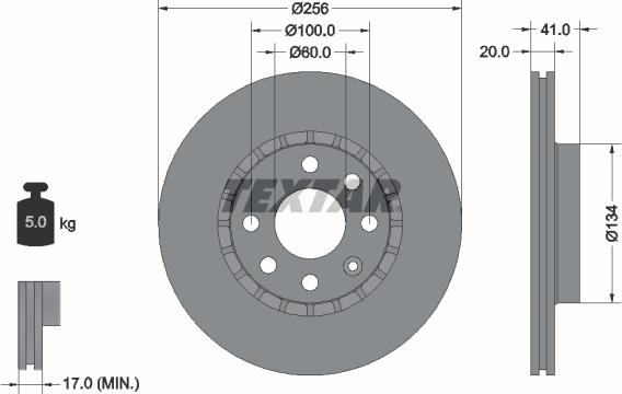 Textar 92056500 - Bremžu diski autospares.lv