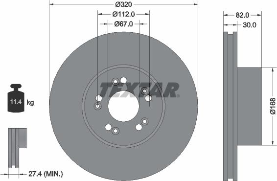 Textar 92056600 - Bremžu diski www.autospares.lv