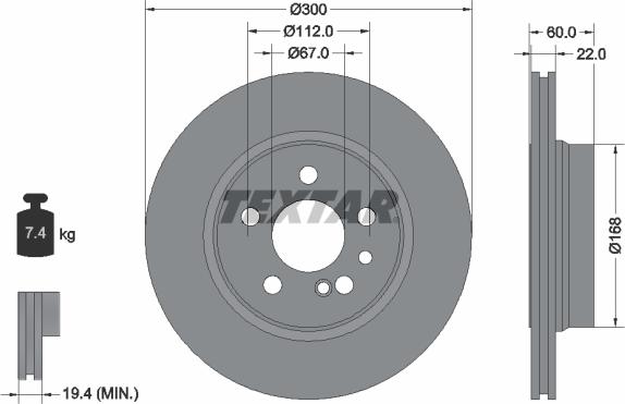 Textar 92056800 - Bremžu diski www.autospares.lv