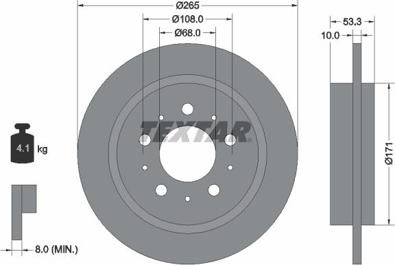 Textar 92051400 - Brake Disc www.autospares.lv