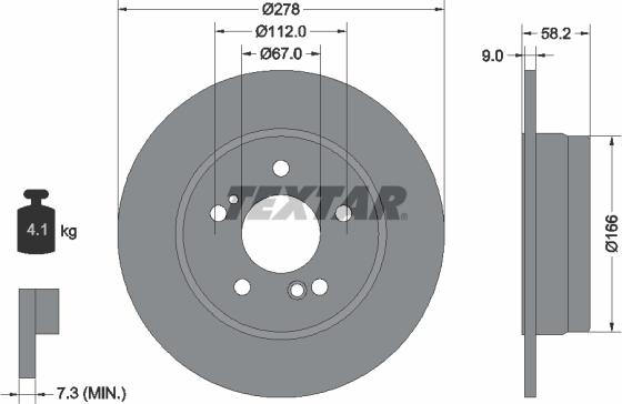 Textar 92058000 - Bremžu diski www.autospares.lv