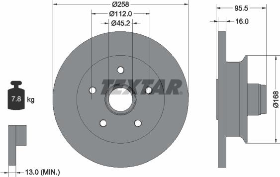 Textar 92053000 - Bremžu diski www.autospares.lv