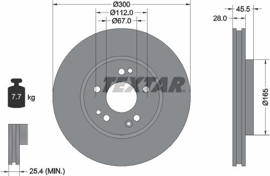 Textar 92057900 - Bremžu diski www.autospares.lv