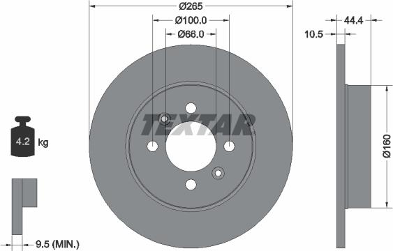 Textar 92064900 - Bremžu diski www.autospares.lv