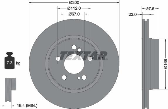 Textar 92064200 - Bremžu diski www.autospares.lv