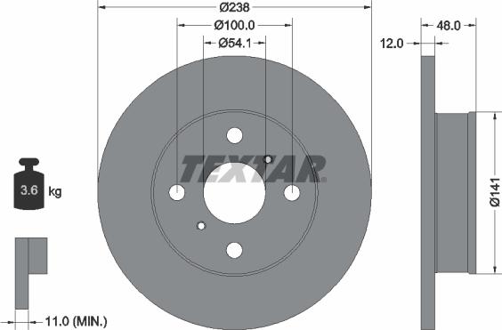 Textar 92065500 - Bremžu diski autospares.lv