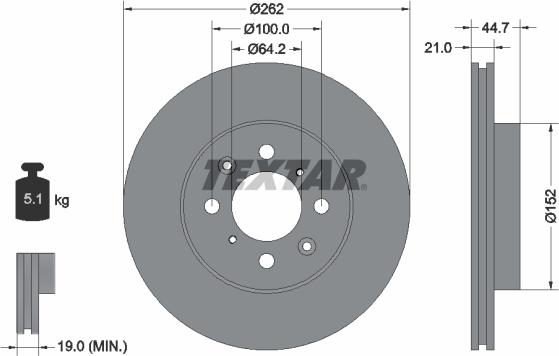 Textar 92060900 - Bremžu diski autospares.lv