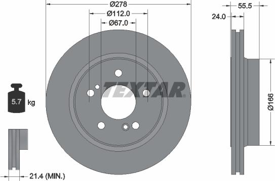 Textar 92060100 - Bremžu diski www.autospares.lv