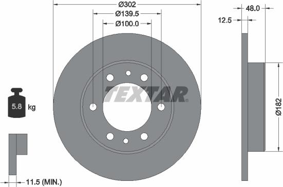 Textar 92063400 - Bremžu diski www.autospares.lv