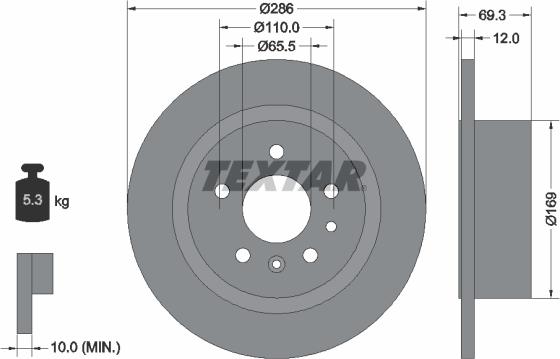 Textar 92067000 - Bremžu diski autospares.lv