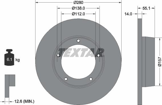 Textar 92081100 - Bremžu diski www.autospares.lv