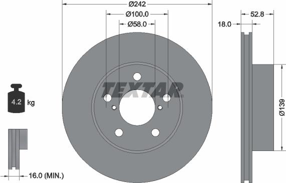 Textar 92081800 - Brake Disc www.autospares.lv