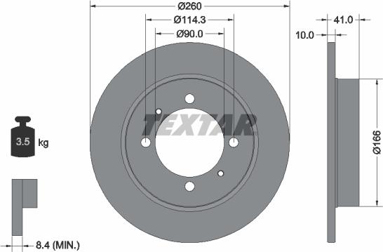 Textar 92083005 - Brake Disc www.autospares.lv