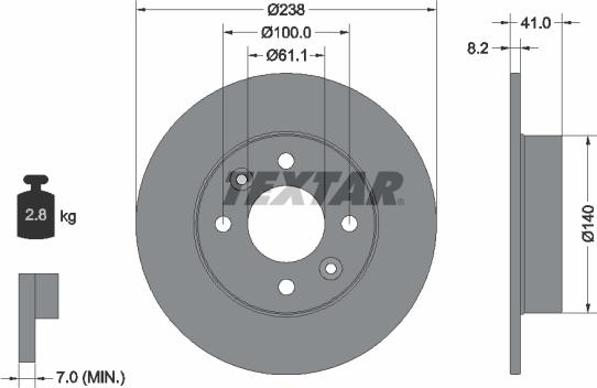 Textar 92036000 - Bremžu diski autospares.lv