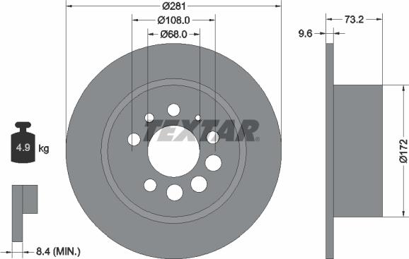 Textar 92031400 - Bremžu diski www.autospares.lv