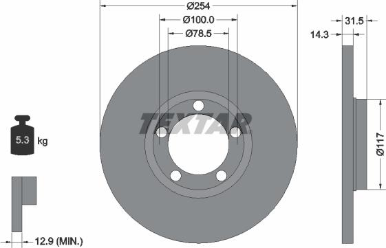 Textar 92037900 - Bremžu diski www.autospares.lv