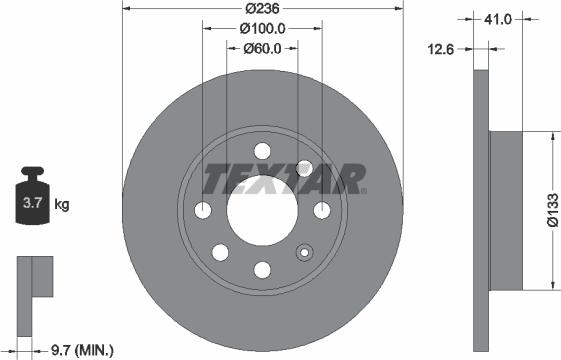 Textar 92020900 - Brake Disc www.autospares.lv