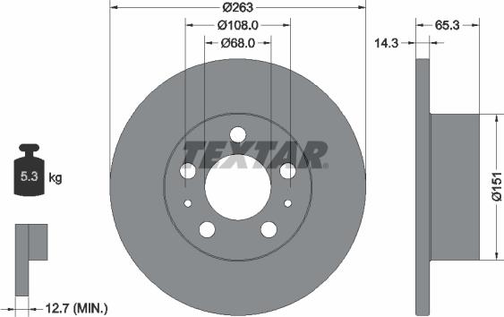 Textar 92021600 - Bremžu diski www.autospares.lv