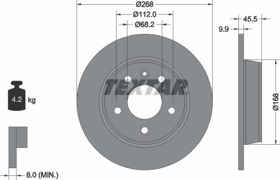 Textar 92074303 - Bremžu diski autospares.lv