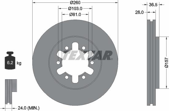 Textar 92074700 - Bremžu diski autospares.lv