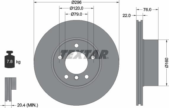 Textar 92075005 - Brake Disc www.autospares.lv